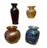 Collection 4 Art Glass Vases