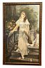 Extra Large Early 1900's NeoClassic Oil on Canvas of Woman