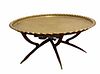 Extra Large Brass Tray Coffee Table from India