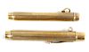 Two Sampson Mordan & Co. 9ct gold retractable pencils. Each of similar telescopic form, one having p