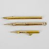 Two yellow metal Sampson Mordan & Co. retractable pencils, each of plain telescopic form, each unmar