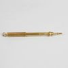 A Sampson Mordan & Co. 15ct gold retractable pencil, of cylindrical form having ribbed outer case an