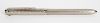 A Continental silver and gem set ballpoint pen. Having wavy engine turned surface to the whole with