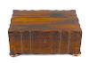 A 19th century Anglo-Indian coromandel sewing box South India/Sri Lanka (Ceylon) Of wavy oblong form