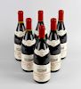 Six bottles of Chateau de Fleurie 1989, 750 ml, 13% volume. <br><br>Displaying some sediment to cont