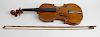A Nicolas Bertholini violin, 24 (61 cm) long with bow. <br><br>Heavily worn, scratched and marked. S