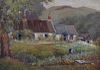 Two framed oils on board.Walter L. Pender (early 20th century), A cottage garden, 10.25 x 14.5 (26cm