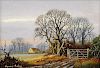 Vincent Selby (1919-2004) A pair of oils on board Landscape scenes depicting country roads Signed to