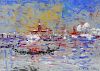 Charles Pelletier (1922-2005)Venice from the lagoon PastelSigned lower right 7 x 9.5 (18 cm x 24 cm)