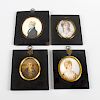 A group of 19th century and later oval miniatures. Comprising four 19th century, to include Duchesse