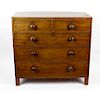 A small mixed selection of furniture. Comprising a 19th century mahogany chest of drawers, the line