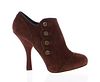DOLCE & GABBANA BROWN LEATHER SUEDE ANKLE BOOTS SHOES
