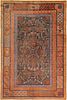 ANTIQUE CHINESE SILK RUG. 9 ft x 6 ft (2.74 m x 1.83 m)