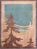 ANTIQUE ROOM SIZE ART DECO CHINESE RUG. 12 ft 7 in x 9 ft 3 in (3.84 m x 2.82 m).