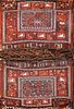 ANTIQUE PERSIAN TRIBAL BAKHTIARI SADDLEBAG - No reserve. 4 ft 7 in x 3 ft 2 in (1.4 m x 0.97 m).