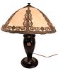 8 PANEL SLAG TABLE LAMP