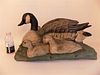 LARGE GEESE WOOD CARVING