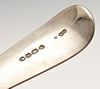 A Victorian silver Fiddle pattern cheese scoop. Hallmarked Chawner & Co (George William Adams), Lond