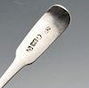 A late George III silver Fiddle pattern teaspoon having initialled terminal, hallmarked William West