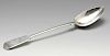 A Victorian provincial Fiddle pattern silver basting spoon with initialled terminal. Hallmarked Robe