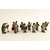Early 20th Century Bergmann Cold Painted Vienna Bronze 10 Piece Miniature Penguin Orchestra