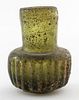 Ancient Roman Ribbed Glass Bottle
