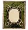 Russian Imperial Jade and Silver Picture Frame