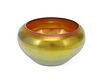 A Steuben Aurene glass bowl