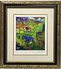 After Marc Chagall The House With Green Eye Lithograph