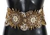 DOLCE & GABBANA Floral Crystal Gold Pearl Wide Waist