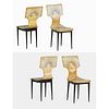 PIERO FORNASETTI Four rare and early Sun chairs