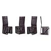 FRANK GEHRY; KNOLL Four High Sticking chairs