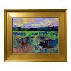 Modernist Impressionism Landscape Framed Oil Painting