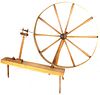 c.1788 Hand Hewn & Carved Wood Spinning Wheel