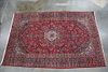 1930's Kashan Persian Hand Knotted Wool Area Rug