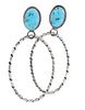 Navajo Elouise Kee Silver & Turquoise Earrings
