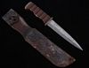 WWII Era Spear Point Trench Fighting Knife c. 1945