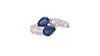 Freeform Blue Sapphire Diamond & 18k Gold Ring