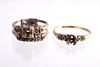 1930-40 14 Karat Gold & Diamond Wedding Rings