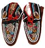 Iroquois Indian Beaded Leather Moccasins 1920-50's