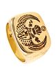 Judaica 19th Century Supreme council Masonic 18k gold Ring