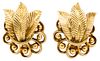 Boucheron Paris Art-Deco Retro 18k Gold clip earrings