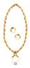 Van Cleef & Arpels Diamonds, Corals 18k gold necklace-earrings 
