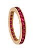 Eternity band in 18kt  gold with 1.86 Cts in red  Rubies