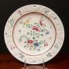 Pair of Bow Porcelain Famille Rose Plates