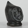 Inuit Stone Carving Head in Parka