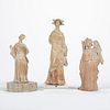 Grp: 3 Greek Terracotta Tanagra Figures Sotheby's Prov