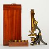 W. Sparrow Antique Brass Microscope