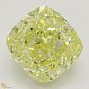 4.02 ct, Natural Fancy Intense Yellow Even Color, IF, Cushion cut Diamond (GIA Graded), Appraised Value: $271,900 