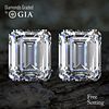 8.04 carat diamond pair Emerald cut Diamond GIA Graded 1) 4.02 ct, Color G, VS1 2) 4.02 ct, Color G, VS1. Appraised Value: $408,000 